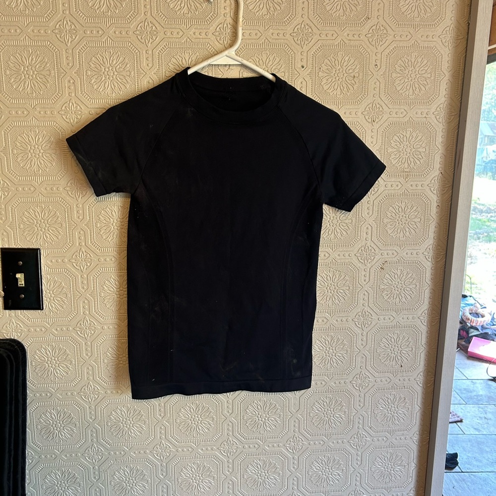 Black Short Sleeve Athletic Compression Tee